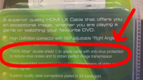 Is There Anyone Stupid Enough to Believe That This Cable Has Anti-Virus Protection?
